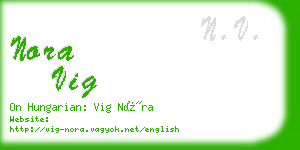 nora vig business card